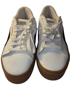 PUMA Smash 3.0 Mono Twist Platform Womens Shoes WhiteBlack Gum Size 7.5