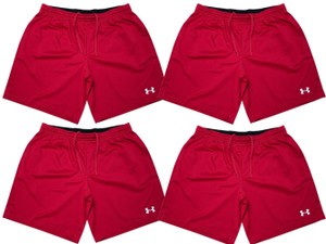 Lot of 4 Under Armour Mens Red Athletic Shorts XXL 1305792-600 New w Tags