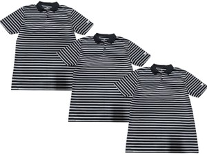 Lot of 3 Nike Mens Dri-FIT Golf Polo Shirts BlackWhite Stripe Size Small DH0835-010 New w Tags