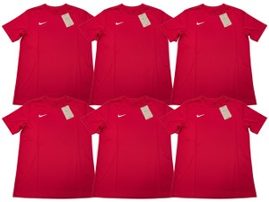 Lot of 6 Nike Kids XL Red Soccer Training Shirts BV6742-657 New w Tags