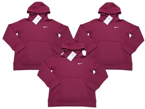 Lot of 3 Nike Boys Training Pullover Hoodies Size Small Burgundy CJ1773-610  New w Tags