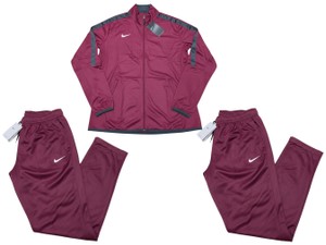 Lot of 3 Nike Womens Training Jacket & Pants Burgundy Size M - New With Tags