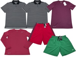 Lot of 6 Mens Nike & Adidas Athletic Apparel Size S Polos Shirts & Shorts New w Tags
