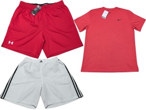 Lot of 3 Mens Nike Under Armour & Adidas Athletic Apparel Size XL Shirt & Shorts New