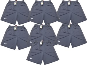 Lot of 7 Under Armour Boys Gray Athletic Shorts Youth Medium YMD Style 1305858