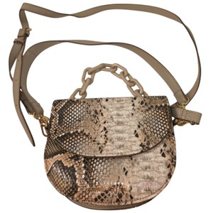 Anne Klein Snakeskin Print mini Convertible Crossbody Shoulder Bag with Resin Chain- New With Tags