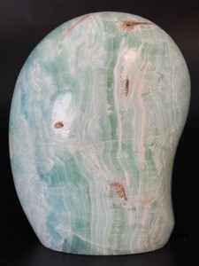 Stunning Polished Caribbean Calcite Freeform  Rare Blue-Green Aragonite Mineral Specimen. (1 lb 3.9 oz  565 g)
