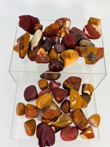 Stunning Australian Mookaite Jasper Tumbled Gemstones - Rare Radiant Red, Mustard Yellow &amp Cream Natural Crystals Direct From Mooka Creek. (1 lb 5.2 oz  602 g)