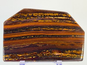 Stunning Polished Tiger Iron Slab 2.5B YO Western Australia Banded Iron Formation - Tigers Eye Red Jasper Hematite, (8.6 oz  244 g)