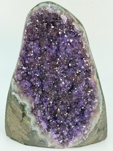 AAA Grade Deep Purple Uruguayan Druzy Amethyst Geode Cluster  Natural Free Standing Polished Cut Base Display Crystal. (2 lbs 12.3 oz  1 kg 258 g)