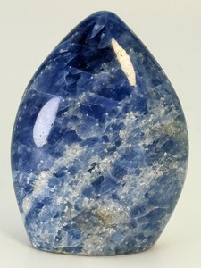Polished Blue Calcite Freeform Crystal Flame Statement Piece Madagascar Waxy Luster Mineral Specimen.&nbsp(11.4 oz  325 g)