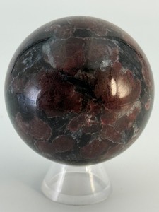 Rare Firework Garnet Astrophyllite Crystal Sphere Natural Red Almandine Flashy Mineral Specimen 64 mm. (1 lb .3 oz  464 g)