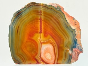 Stunning Rare Argentine Condor Agate Polished Bookends  Exquisite Fire Orange &amp Red Bands Minerals. (4 lbs 7.5 oz  2 kg 30 g)