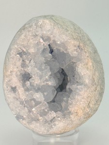 Natural Blue Celestite Geode Crystal Egg from Madagascar.(1 lb 9.8 oz  734 g)