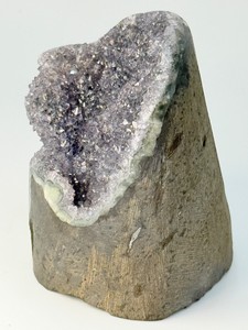 Natural Black Amethyst Cut Base Geode Cluster  Druzy Quartz Specimen (Brazil). (1 lb 3.3 oz  550 g)