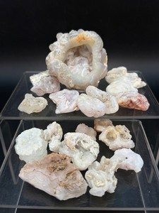 Natural White Botryoidal Chalcedony Collection - Rough Agate &amp Quartz Clusters. (11.5 oz  328 g)