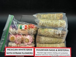 Premium Sage Smudge Sticks - Mexican White Sage &amp Mountain Sage