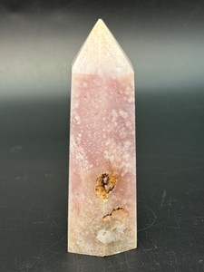 Pink Amethyst &amp Flower Agate Tower  Sparkling Crystalline Druzy Crystal Point. (4.3 oz  123 g)