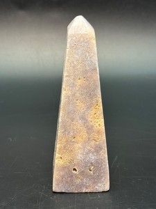 Lepidolite &amp Milky Quartz Crystal Obelisk  Stress Relief &amp Balance Tower. (4.4 oz  127 g)