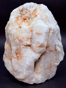 Large Massive Milky Quartz Vein Specimen, Natural Iron Stained Crystal Display Rock. (5 lbs 13 oz  2 kg 639 g)