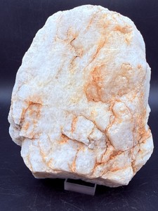 Large Massive Milky Quartz Vein Specimen, Natural Iron Stained Crystal Display Rock. (5 lbs 13 oz  2 kg 639 g)