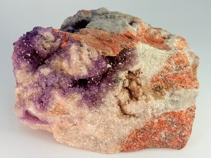 Rare Thunder Bay Amethyst Cluster Specimen  Natural Deep Purple Druzy Quartz Crystals on Red Potassium Feldspar Matrix Rock (1 lb 12 oz  794 g)