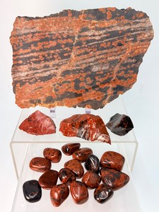 Rare Mexican Peanut Obsidian Collection - 1x Polished Large Slab, Raw Rough Specimens, Tumbled Pocket Stones (1 lb 11.5 oz  780 g)