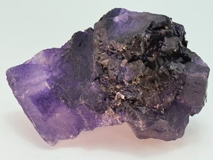 Rare Deep Purple Mzquiz Fluorite Specimen - &nbspStepped Cubic Crystals with Petroleum Inclusions, Mexico (5.5 oz  156 g)