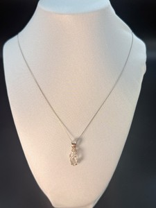 Raw Clear Quartz Pendant Necklace 925 Sterling Silver Natural Crystal Point Claws