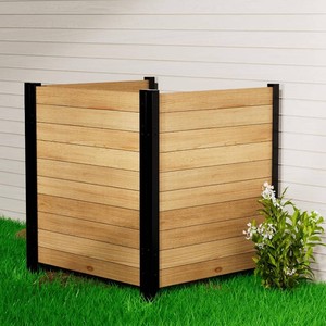 $200 Outdoor Privacy Fence, Wood Privacy Screen Panels for Air Conditioner Fence  Nature Solid Wood Fencing,3P-38Wx42H No Dig Privacy Panels for Garden,Patio,Pool Equipment Enclosure,Trash Bin,AC Unit