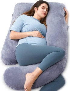 Momcozy Pregnancy Pillow for Sleeping - U Shaped Full Body Maternity Pillow  Removable Cover, Support for Back, Legs, Belly, Hips for Pregnant Women, Side Sleeper, Pregnancy Gifts & Essentials, 57 Inch