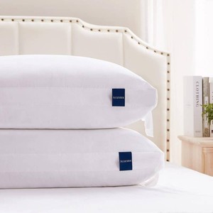 ACCURATEX Pillows King Size Set of 2, Adjustable Hybrid Pillow 2 Pack  Sandwich Construction, Fluffy Down Alternative Fill Cotton Cover, Memory Foam Support Inner, Side Back Sleepers