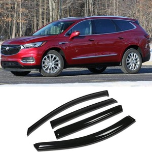 Window Visors Rain Guards for 2018-2021 Buick Enclave 94828  4pcs Outside Mount Tape-on Shatterproof Dark Smoke Window Vent Deflector Shades for 18-21 Buick Enclave car Accessories