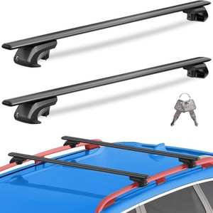 330lbs Heavy Duty Universal Roof Rack Cross Bars 56  Adjustable Aluminum Crossbars, Lockable Universal Cross Bars that Fit Most Raised Side Rails VehiclesSUVs (with Gap Design)