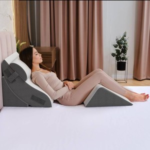 $176 Kolbs 3 pcs Orthopedic Bed Wedge Pillow Set  Stylish Chic Plush Velvet Cover  Post Surgery Body Pillow, Wedge Pillows For Sleeping  Acid Reflux and Gerd Wedge Pillow For Sleeping (4 Piece Wedge Set)