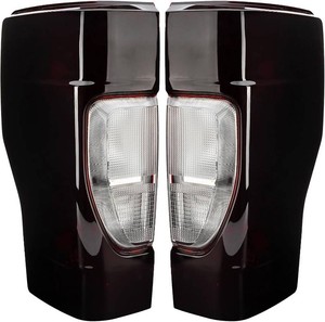 $150 Tail Light Compatible With 2020-2022 Ford F250F350F450 Super Duty  Driver and Passenger Side Smoke Red Rear Taillight Tail Lamp Halogen Brake Lamp (wo Blind Spot) (non- LED)