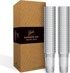 Top Cup Aluminum Party Cups, Stealth Design, 12oz, 50 Count  Made in the USA, Colder, Durable, Reusable, Recycleable, Dishwasher Safe