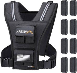 Adjustable Weighted Vest Men 20lbs30lbs40lbs Weights with Reflective Stripe, Weight Vest Woman Workout Vest for Strength Training Running Walking