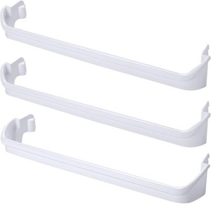 240534901 x 2 & 240534701 x 1 Refrigerator Door Shelf Rack Bar Compatible with Frigi-daire Ken-more Door Retainer Rack Bar Fits Side Bin Shelves Rack Replaces AP3214631 Total 3 PCS