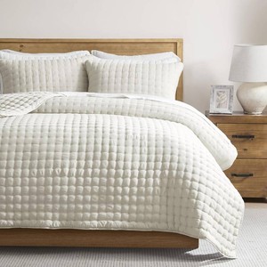 WDCOZY King Size Quilt Bedding Sets with 2 Pillow Shams, Ivory Lightweight Soft Bedspread Coverlet, Quilted Blanket Thin Comforter Bed Cover for All Season, 3 Pieces, 104x90 inches
