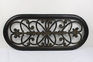 Decorative Metal Scrollwork Wall Panel - 42 X 18 in