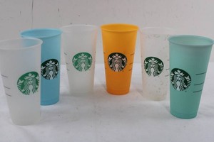 Starbucks Reusable Plastic Tumbler Cups no lids