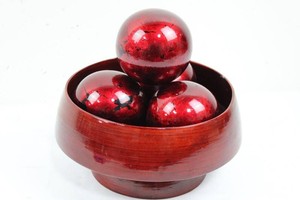 Global Bazaar Bamboo Bowl With 4 Decorative Spheres