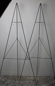 Metal Garden Obelisk Trellises 58 Tall (Lot of 2)