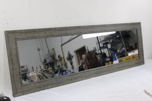 Mainstays Gray Washed Framed Wall Mirror 17 X 0.5 X 53 in