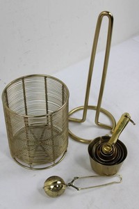Gold-Tone Tea & Kitchen Utensil Mixed Lot