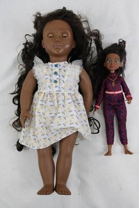 Doll Pair - 18in Fashion Doll and 11in Girl Doll (Lot of 2)