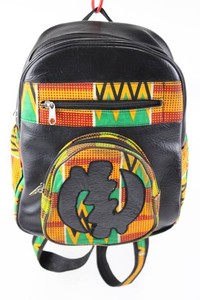 Geometric Print Faux Leather Backpack