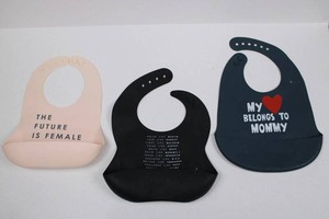 Bella Tunno Silicone Baby Bibs With Catch-All Pockets (Lot of 3)