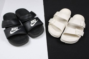 Nike & Birkenstock Slide Sandals 2-Pair Mixed Lot